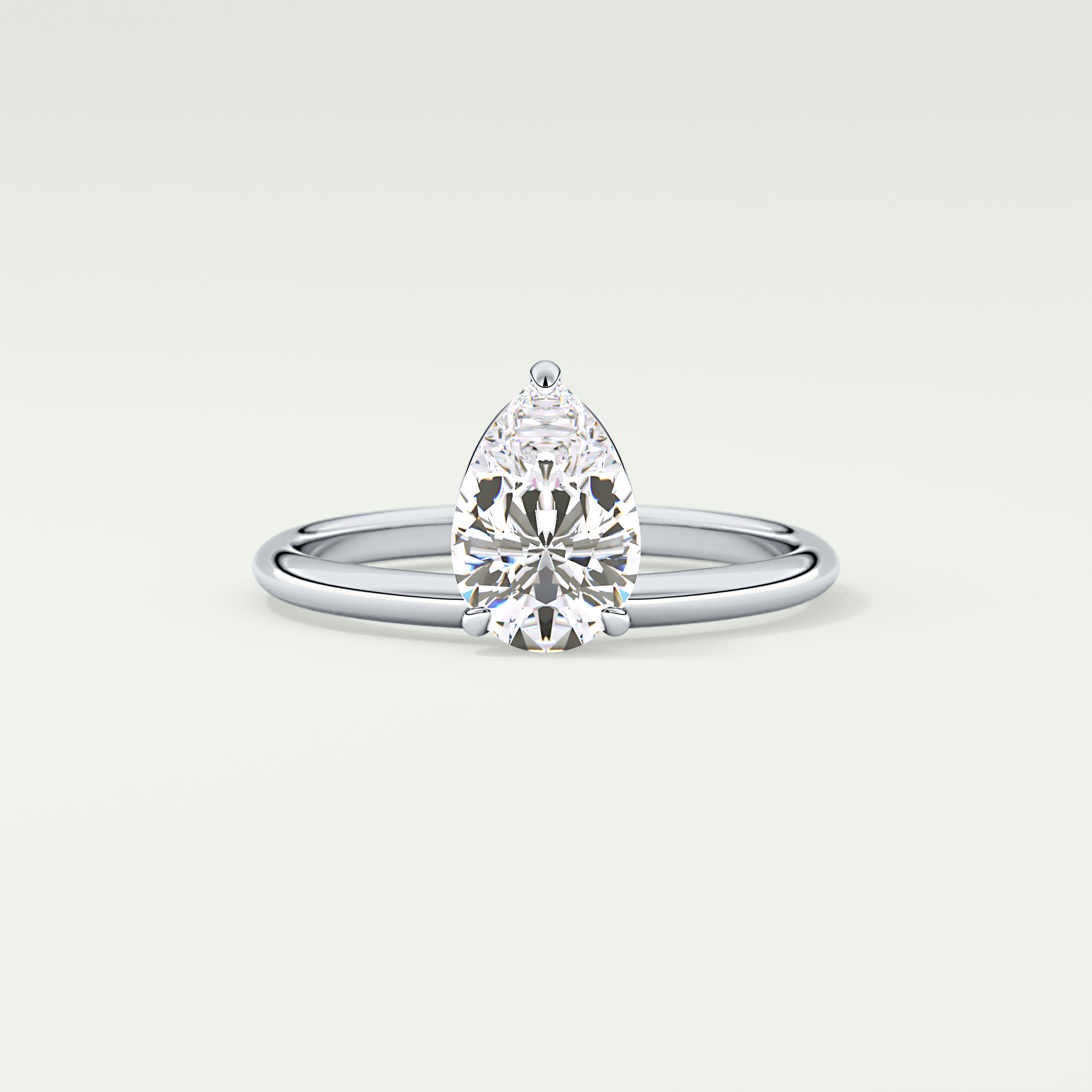 2.0 CT Pear Cut Solitaire Lab-Grown Diamond Engagement Ring 13