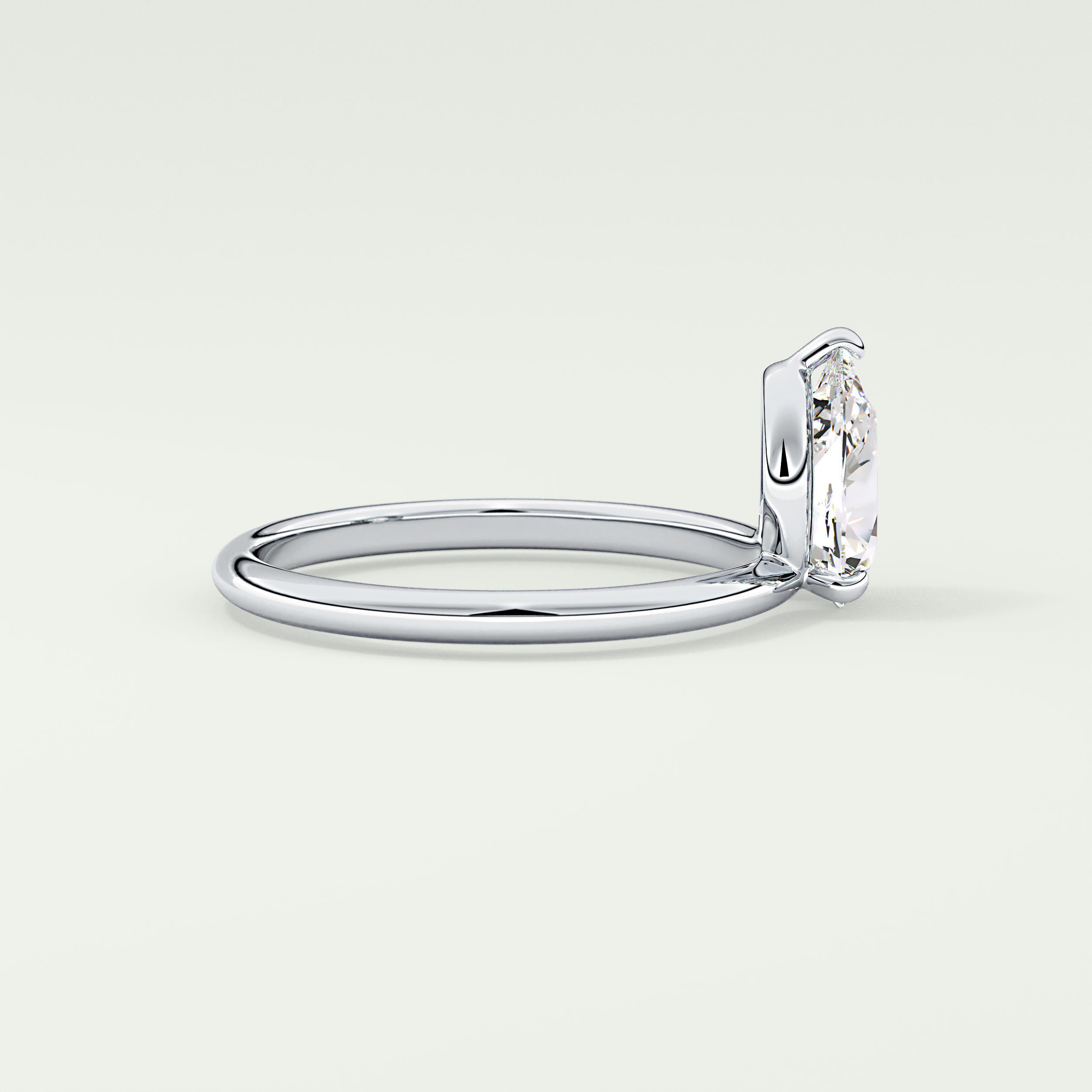2.0 CT Pear Cut Solitaire Lab-Grown Diamond Engagement Ring 15
