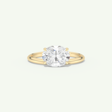 1.5 CT Oval Cut Solitaire Moissanite Engagement Ring
