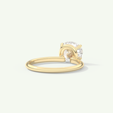 1.5 CT Oval Cut Solitaire Moissanite Engagement Ring