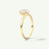 1.5 CT Oval Cut Solitaire Moissanite Engagement Ring