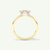 1.5 CT Oval Cut Solitaire Moissanite Engagement Ring