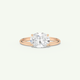 1.5 CT Oval Cut Solitaire Moissanite Engagement Ring