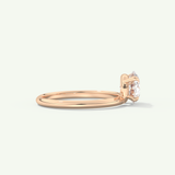 1.5 CT Oval Cut Solitaire Moissanite Engagement Ring
