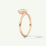1.5 CT Oval Cut Solitaire Moissanite Engagement Ring