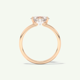 1.5 CT Oval Cut Solitaire Moissanite Engagement Ring