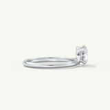1.5 CT Oval Cut Solitaire Moissanite Engagement Ring