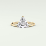 1.5 CT Trillion Cut Solitaire Moissanite Engagement Ring