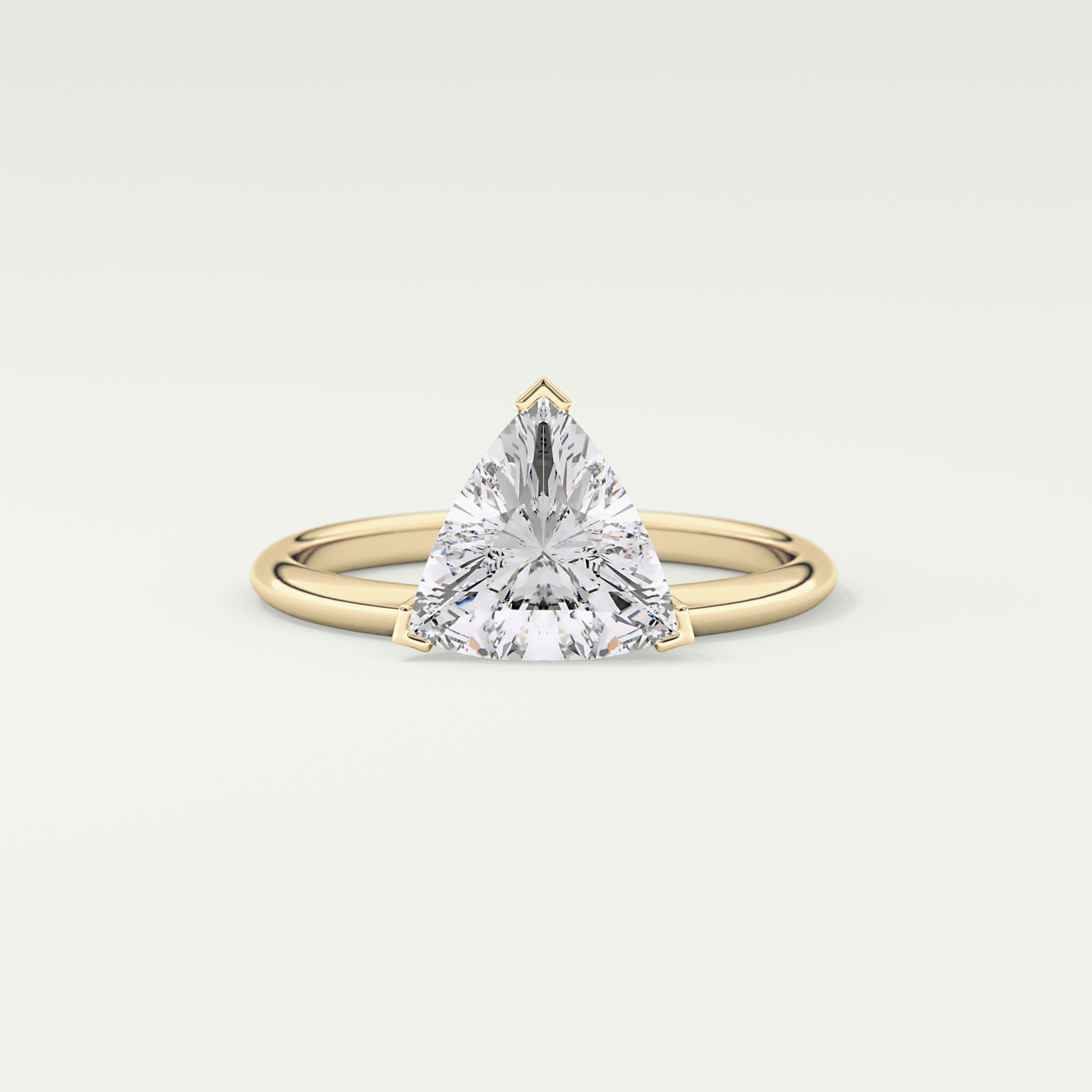 1.5 CT Trillion Cut Solitaire Moissanite Engagement Ring