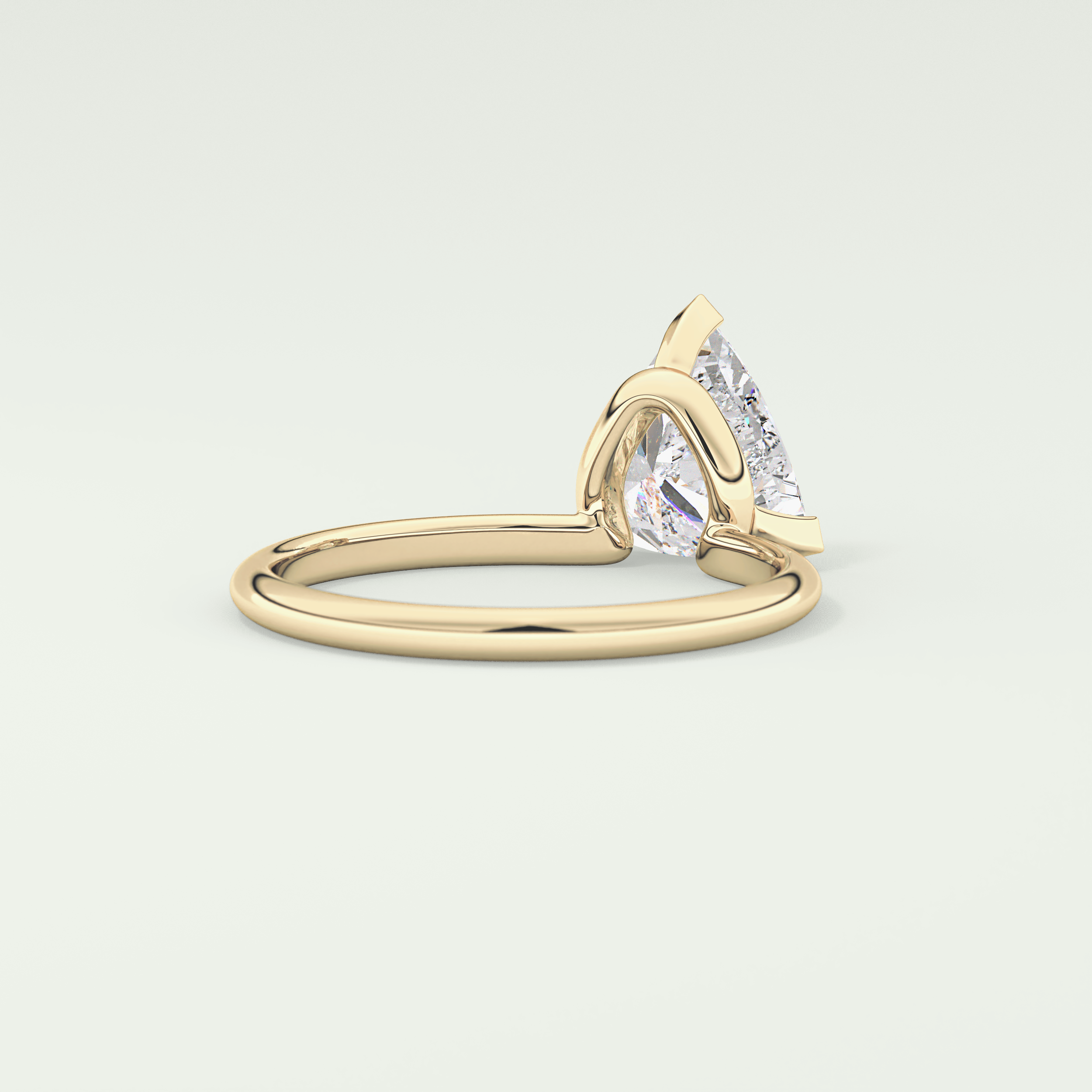 1.5 CT Trillion Cut Solitaire Moissanite Engagement Ring