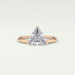 1.5 CT Trillion Cut Solitaire Moissanite Engagement Ring