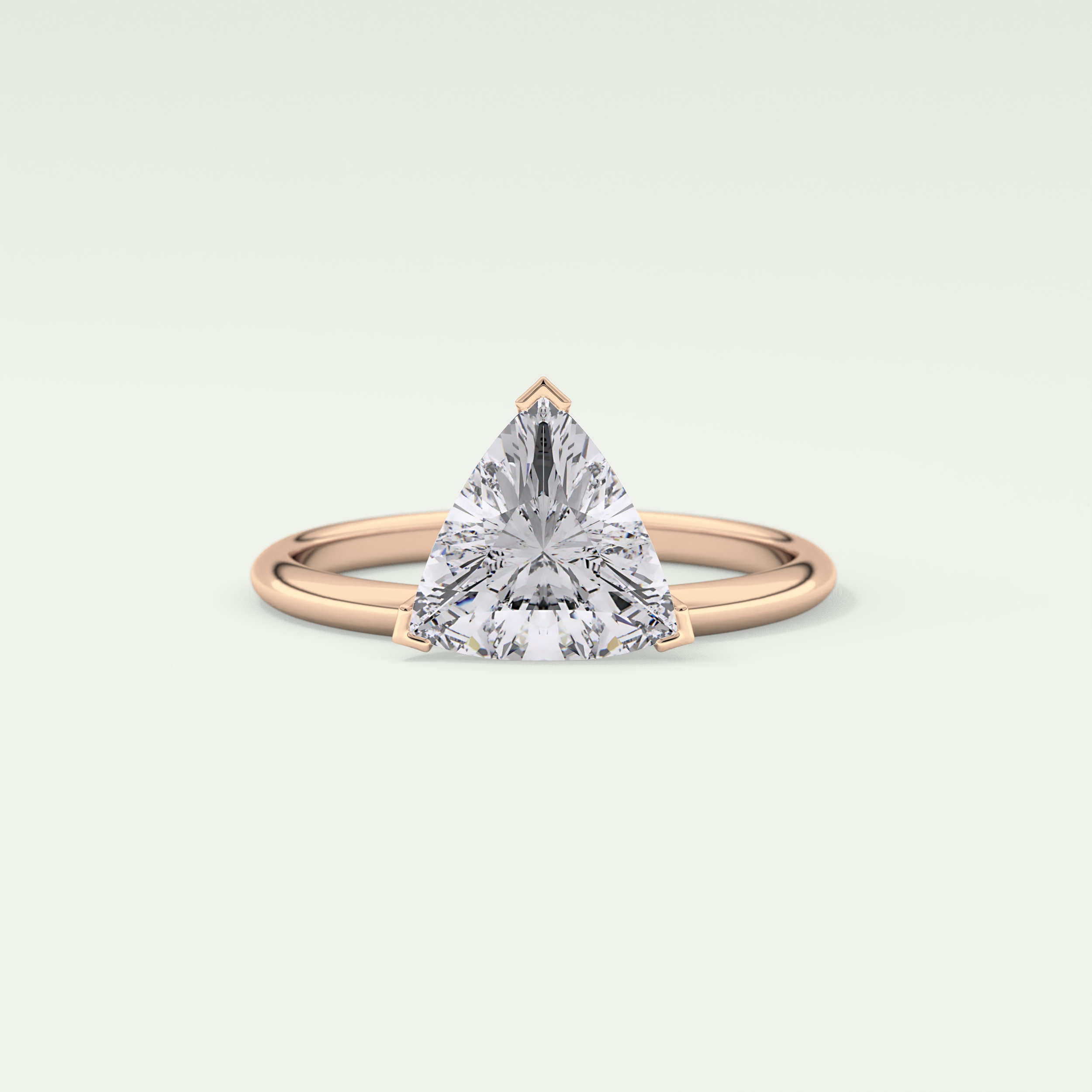 1.5 CT Trillion Cut Solitaire Moissanite Engagement Ring