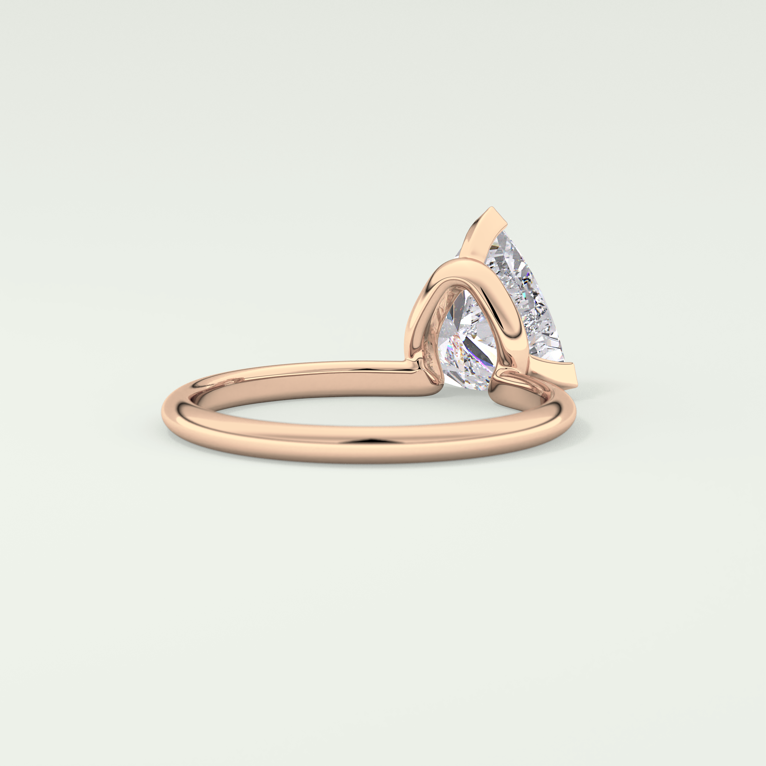1.5 CT Trillion Cut Solitaire Moissanite Engagement Ring