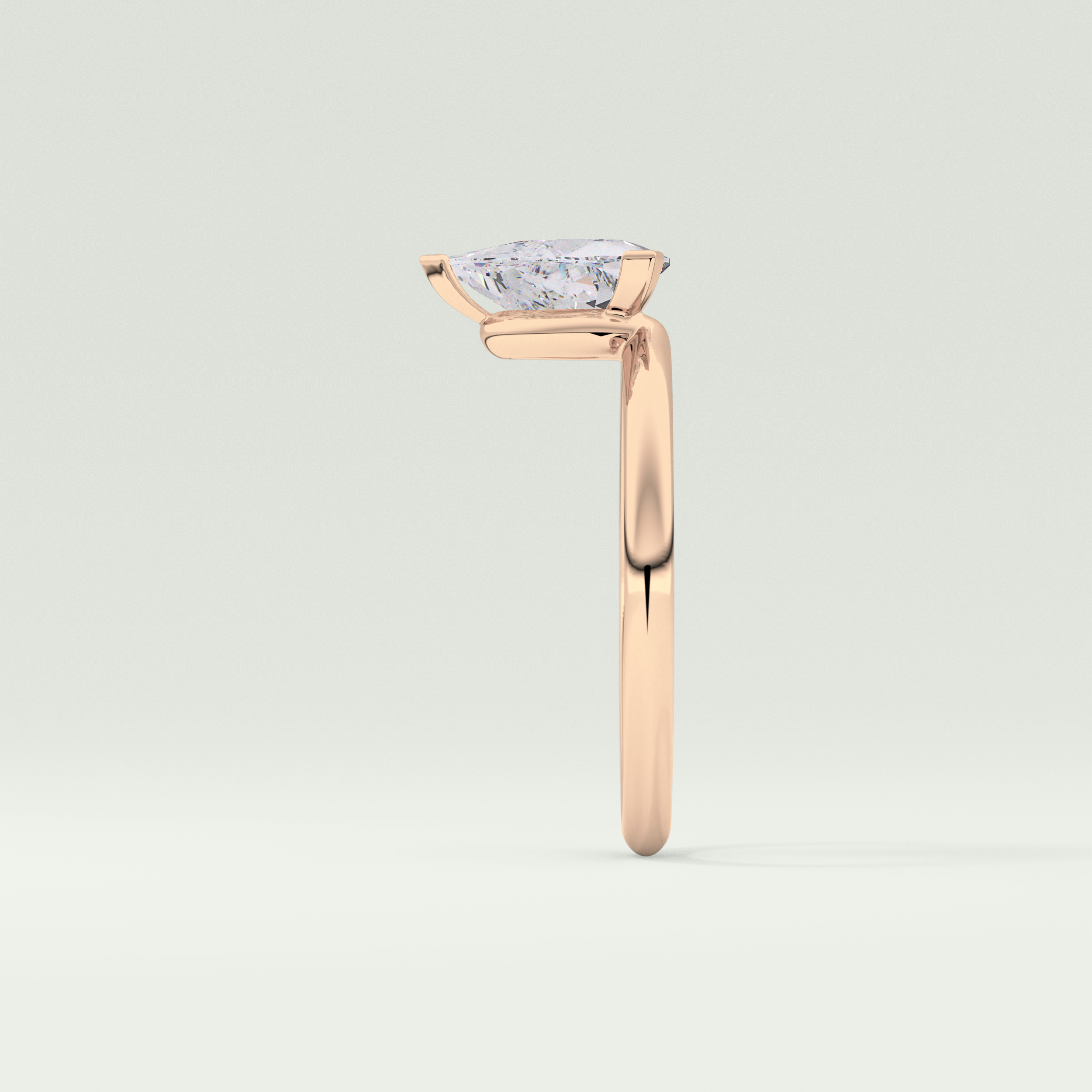 1.5 CT Trillion Cut Solitaire Moissanite Engagement Ring