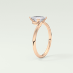 1.5 CT Trillion Cut Solitaire Moissanite Engagement Ring