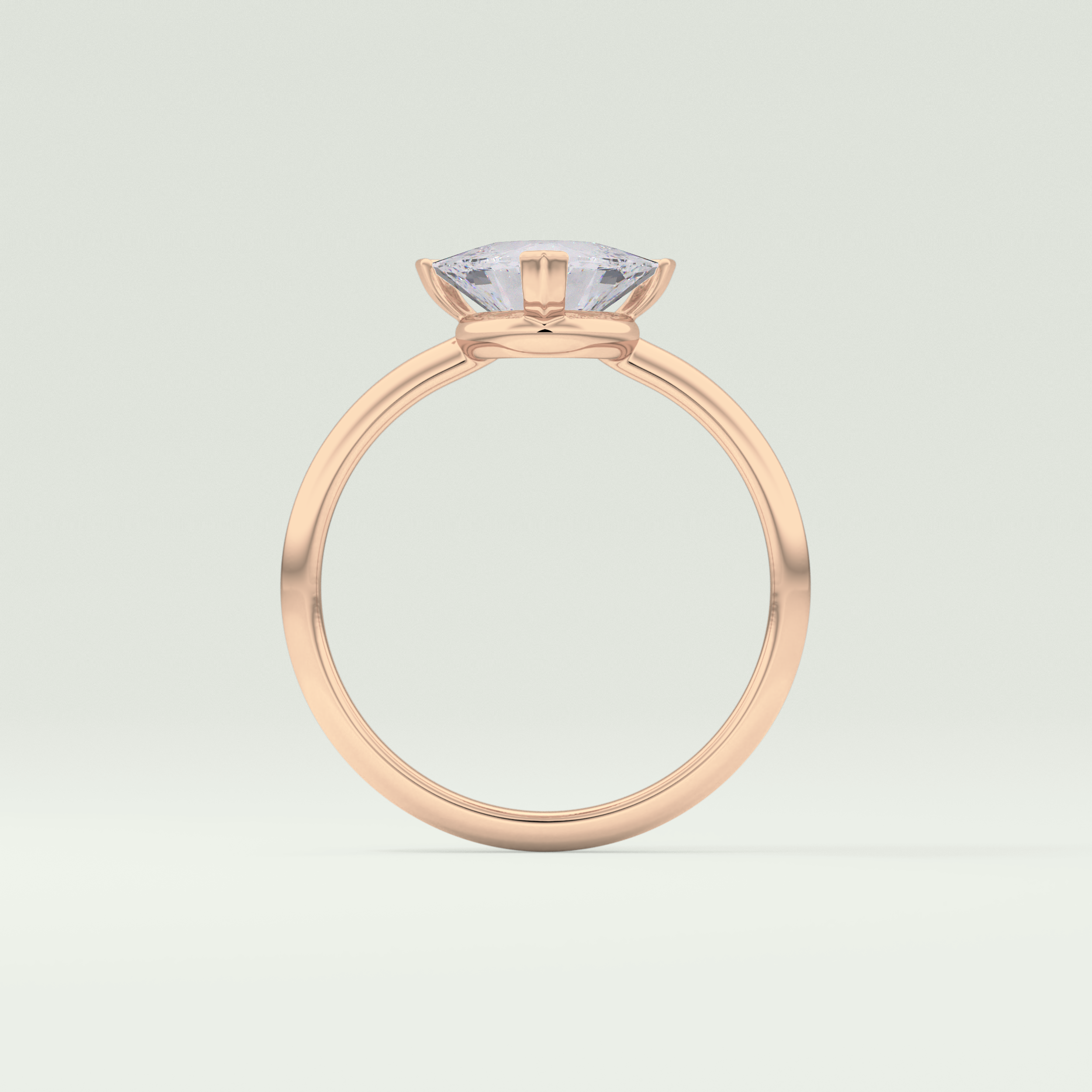 1.5 CT Trillion Cut Solitaire Moissanite Engagement Ring