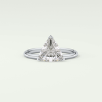 1.5 CT Trillion Cut Solitaire Moissanite Engagement Ring