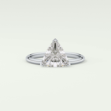 1.5 CT Trillion Cut Solitaire Moissanite Engagement Ring