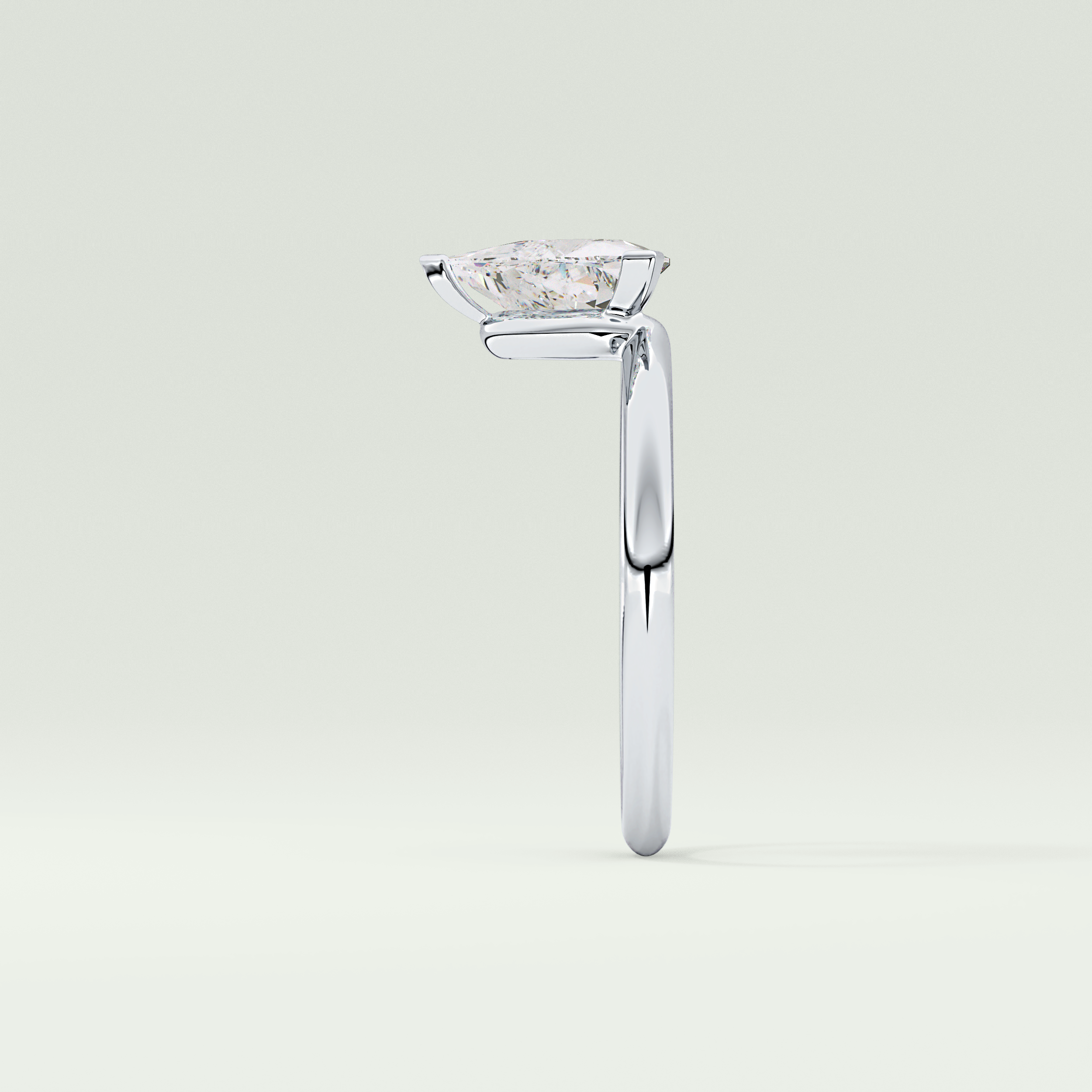 1.5 CT Trillion Cut Solitaire Moissanite Engagement Ring