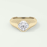 1.5 CT Asscher Cut Bezel Solitaire Moissanite Engagement Ring 1