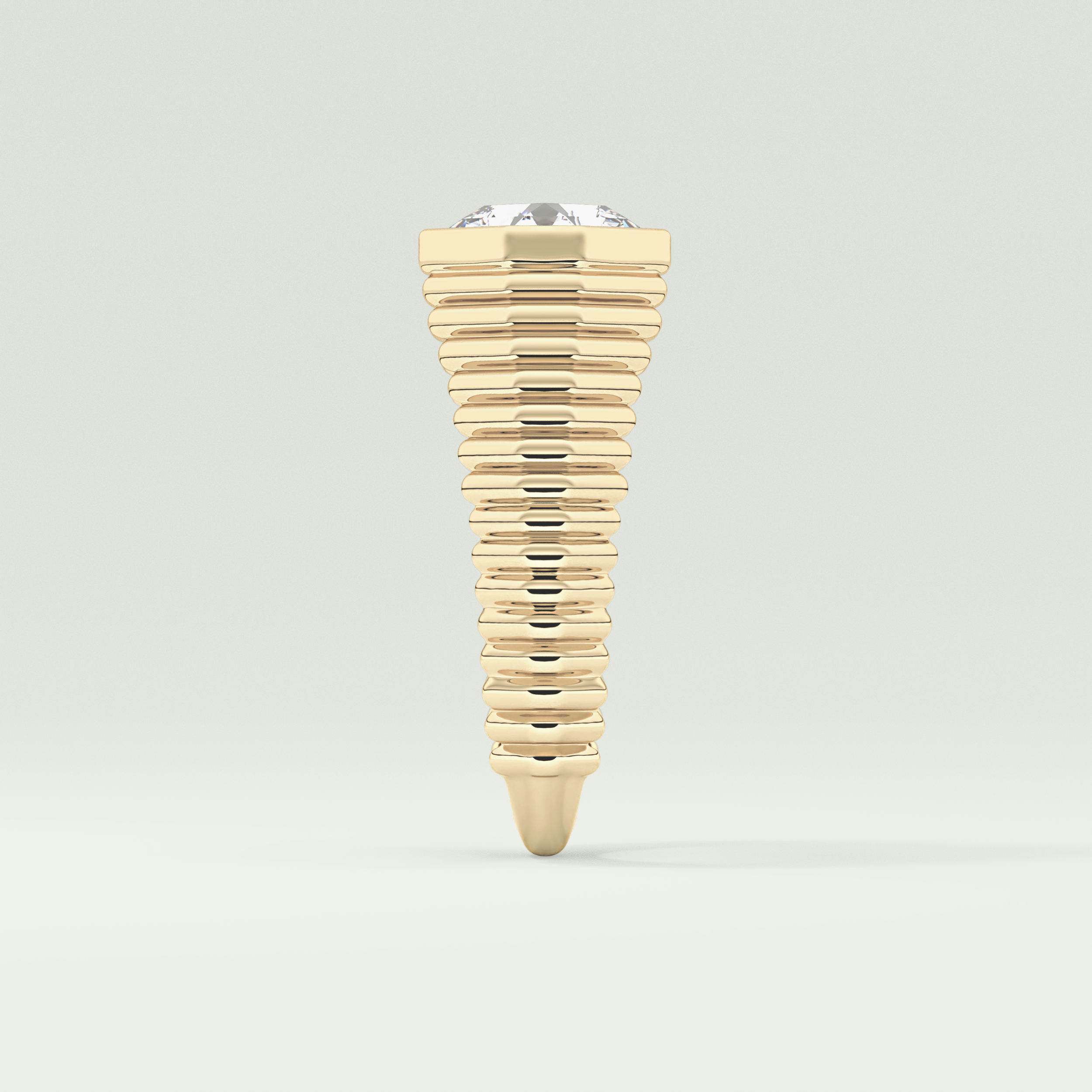 1.5 CT Asscher Cut Bezel Lab-Grown Diamond Engagement Ring 4