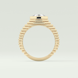 1.5 CT Asscher Cut Bezel Lab-Grown Diamond Engagement Ring 6