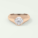 1.5 CT Asscher Cut Bezel Solitaire Moissanite Engagement Ring 7