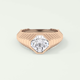 1.5 CT Asscher Cut Bezel Solitaire Moissanite Engagement Ring 7