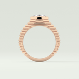 1.5 CT Asscher Cut Bezel Lab-Grown Diamond Engagement Ring 12