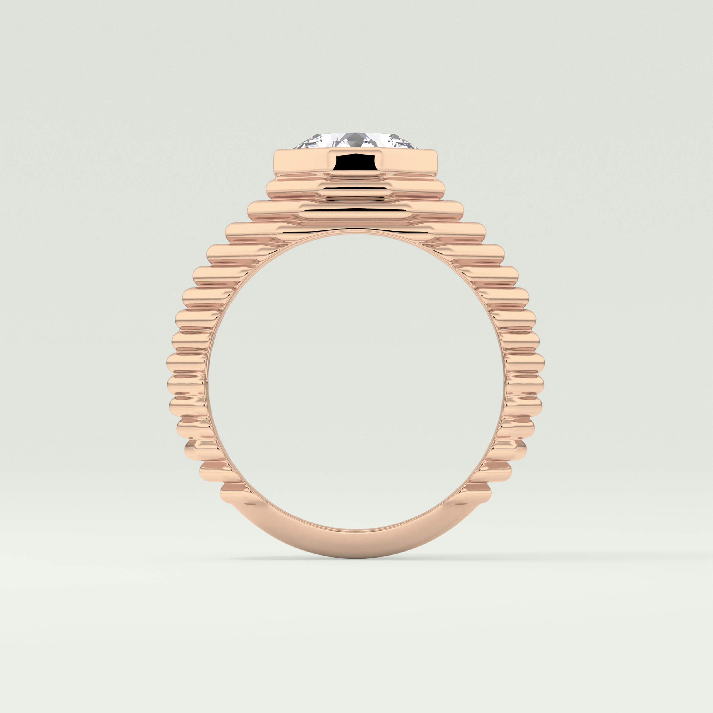 1.5 CT Asscher Cut Bezel Lab-Grown Diamond Engagement Ring 12