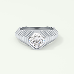 1.5 CT Asscher Cut Bezel Solitaire Moissanite Engagement Ring 13