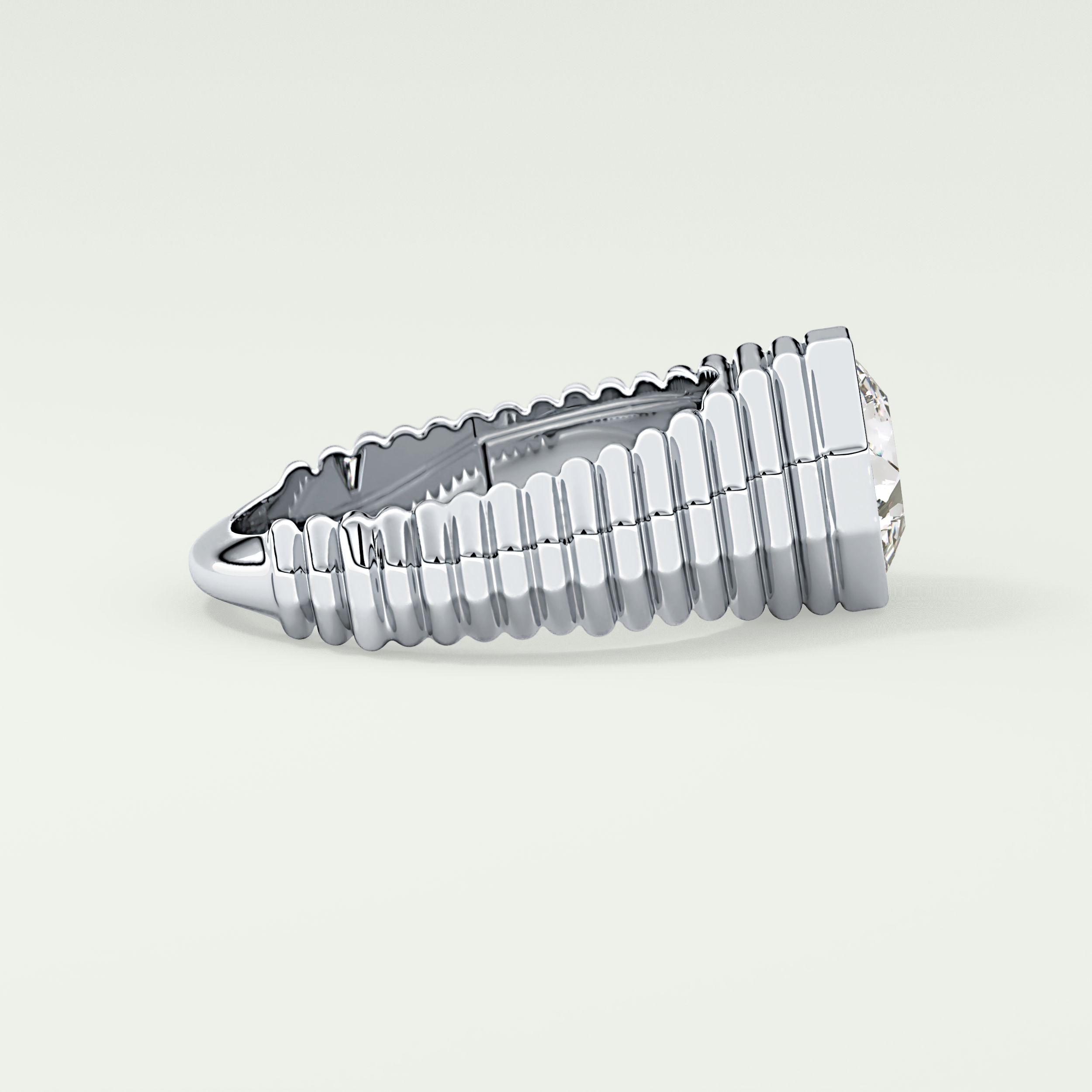 1.5 CT Asscher Cut Bezel Lab-Grown Diamond Engagement Ring 15