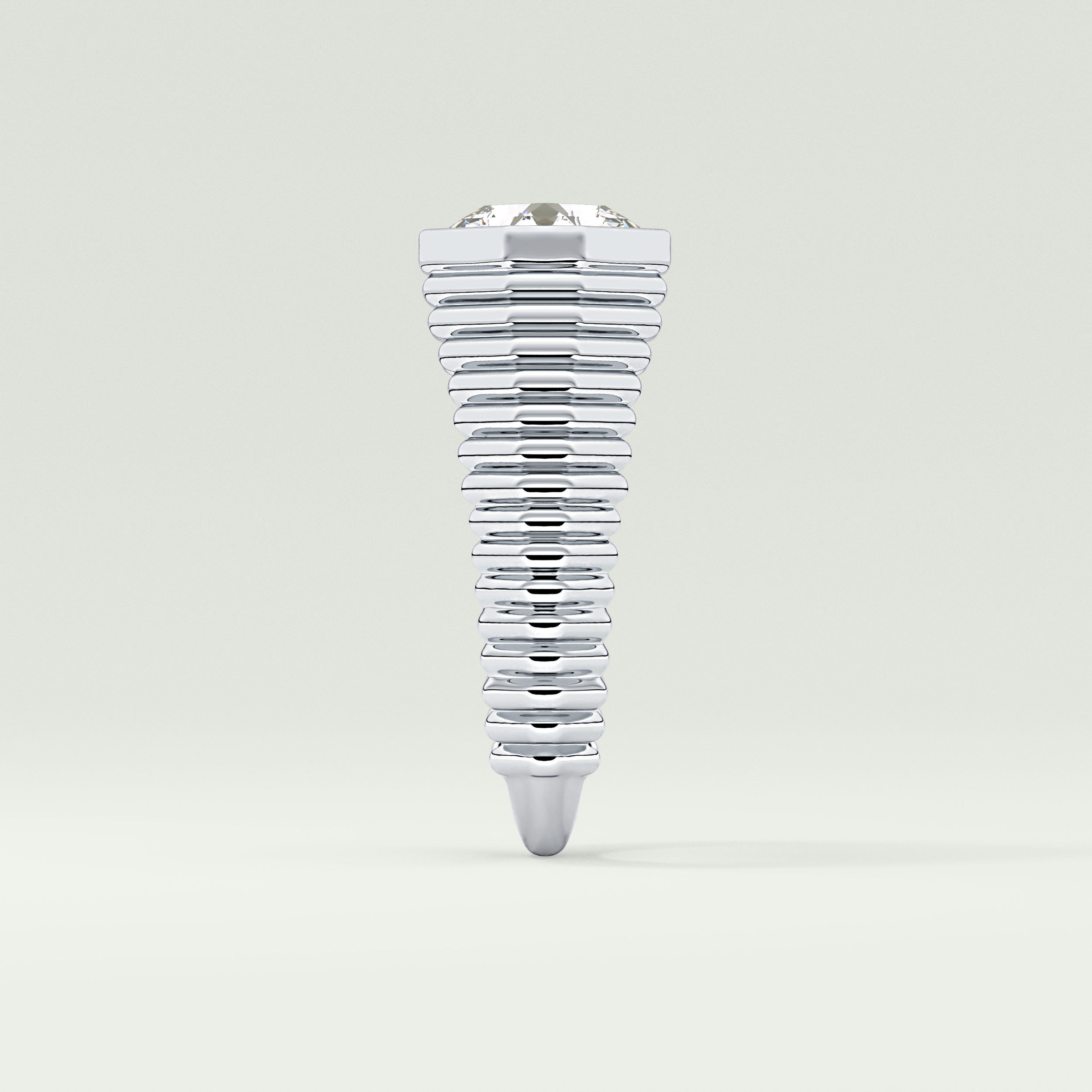 1.5 CT Asscher Cut Bezel Lab-Grown Diamond Engagement Ring 16