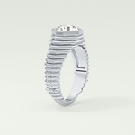 1.5 CT Asscher Cut Bezel Solitaire Moissanite Engagement Ring 17