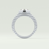 1.5 CT Asscher Cut Bezel Lab-Grown Diamond Engagement Ring 18