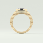 1.5 CT Emerald Cut Bezel Solitaire Moissanite Engagement Ring 6