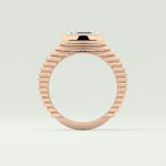 1.5 CT Emerald Cut Bezel Solitaire Moissanite Engagement Ring 12