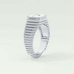 1.5 CT Emerald Cut Bezel Solitaire Moissanite Engagement Ring 17