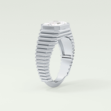 1.5 CT Emerald Cut Bezel Solitaire Moissanite Engagement Ring 17