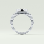 1.5 CT Emerald Cut Bezel Solitaire Moissanite Engagement Ring 18