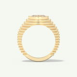1.25 CT Oval Cut Bezel Lab-Grown Diamond Engagement Ring