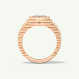 1.25 CT Oval Cut Bezel Lab-Grown Diamond Engagement Ring