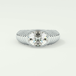 1.25 CT Oval Cut Bezel Solitaire Moissanite Engagement Ring 13