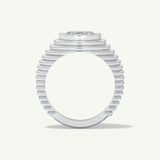 1.25 CT Oval Cut Bezel Lab-Grown Diamond Engagement Ring