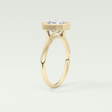 1.25 CT Asscher Cut Bezel Solitaire Lab-Grown Diamond Engagement Ring 5