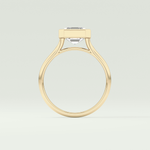1.25 CT Asscher Cut Bezel Solitaire Lab-Grown Diamond Engagement Ring 6