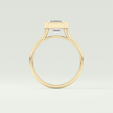 1.25 CT Asscher Cut Bezel Solitaire Lab-Grown Diamond Engagement Ring 6