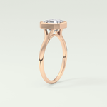 1.25 CT Asscher Cut Bezel Solitaire Lab-Grown Diamond Engagement Ring 11