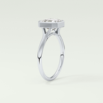 1.25 CT Asscher Cut Bezel Solitaire Lab-Grown Diamond Engagement Ring 17