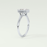 1.25 CT Asscher Cut Bezel Solitaire Lab-Grown Diamond Engagement Ring 17